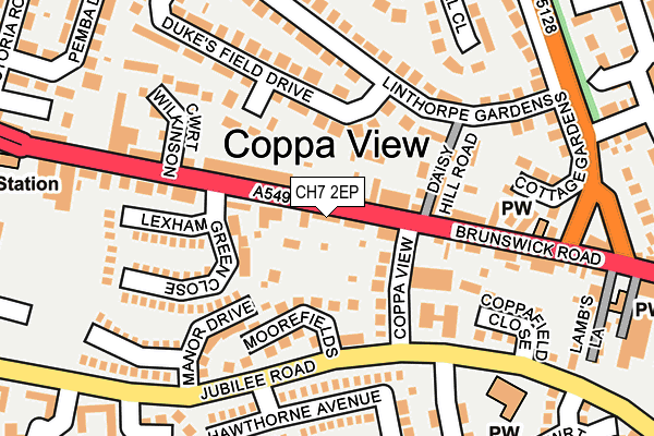CH7 2EP map - OS OpenMap – Local (Ordnance Survey)
