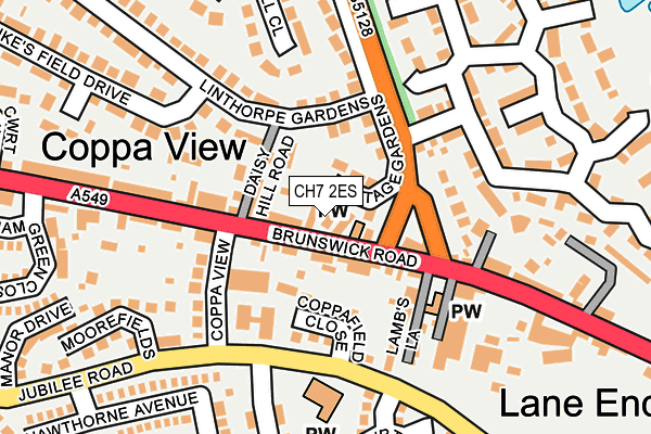 CH7 2ES map - OS OpenMap – Local (Ordnance Survey)