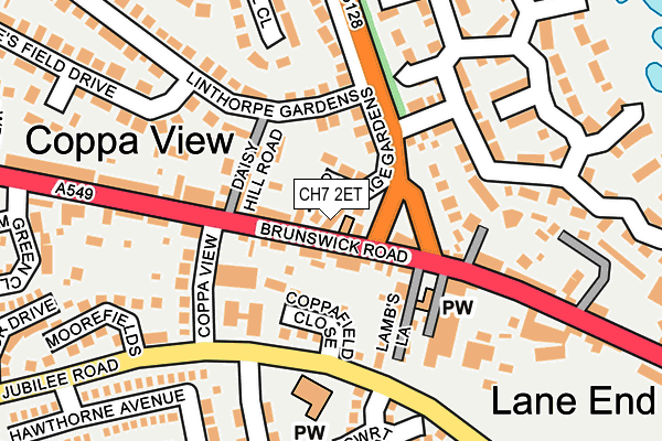 CH7 2ET map - OS OpenMap – Local (Ordnance Survey)