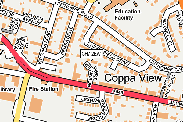 CH7 2EW map - OS OpenMap – Local (Ordnance Survey)