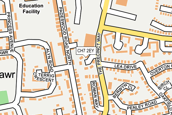 CH7 2EY map - OS OpenMap – Local (Ordnance Survey)