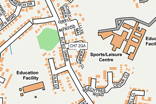 CH7 2GA map - OS OpenMap – Local (Ordnance Survey)