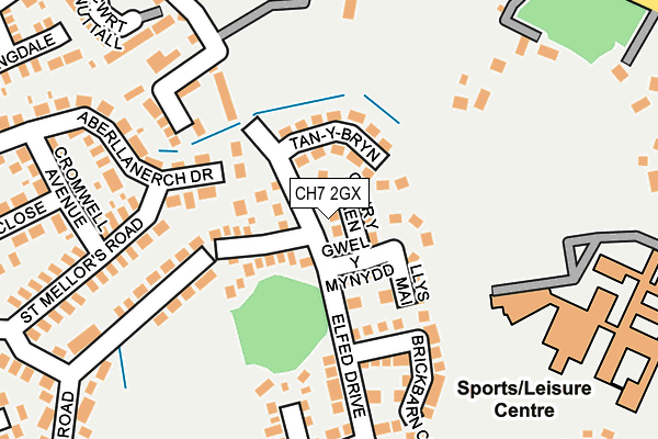 CH7 2GX map - OS OpenMap – Local (Ordnance Survey)