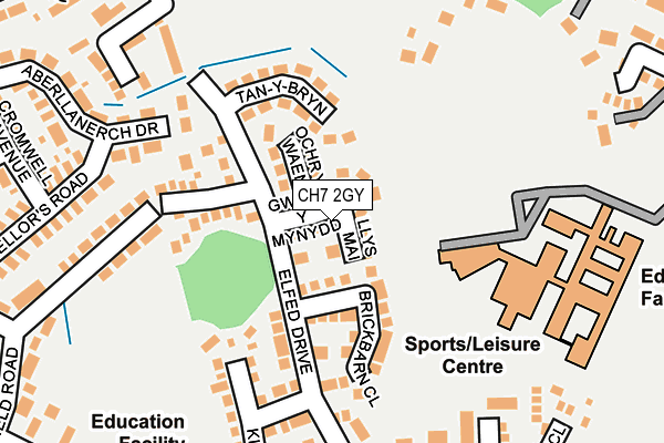 CH7 2GY map - OS OpenMap – Local (Ordnance Survey)