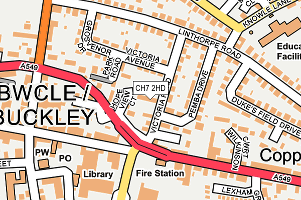 CH7 2HD map - OS OpenMap – Local (Ordnance Survey)