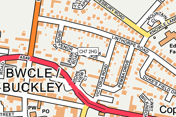 CH7 2HG map - OS OpenMap – Local (Ordnance Survey)