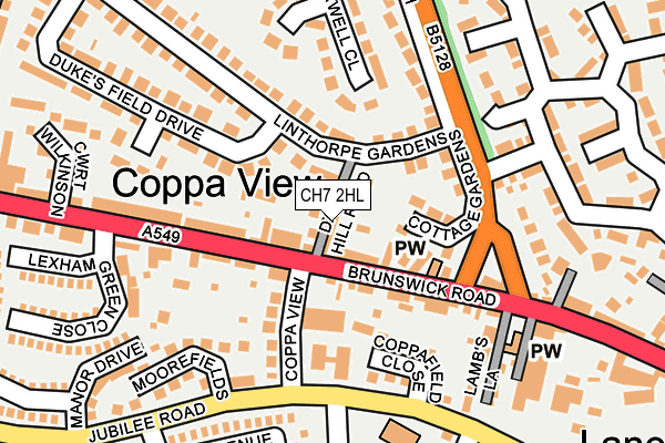 CH7 2HL map - OS OpenMap – Local (Ordnance Survey)