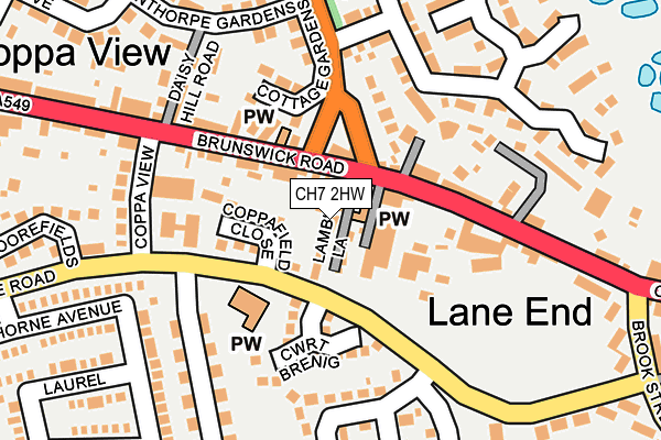 CH7 2HW map - OS OpenMap – Local (Ordnance Survey)