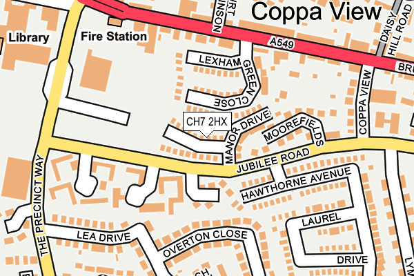 CH7 2HX map - OS OpenMap – Local (Ordnance Survey)