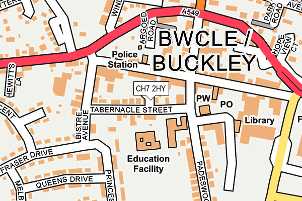 CH7 2HY map - OS OpenMap – Local (Ordnance Survey)