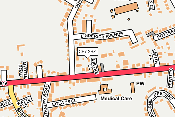 CH7 2HZ map - OS OpenMap – Local (Ordnance Survey)