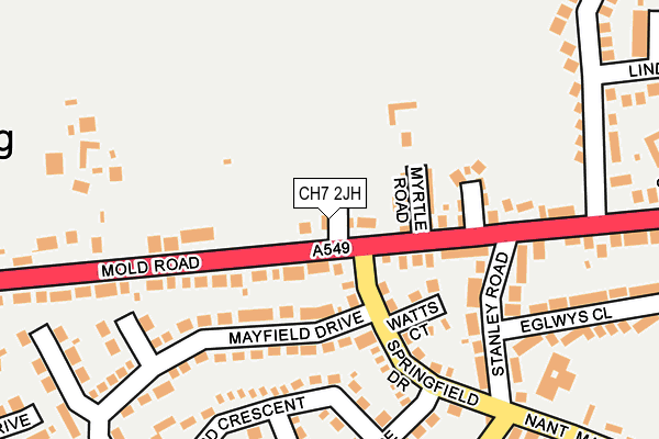 CH7 2JH map - OS OpenMap – Local (Ordnance Survey)