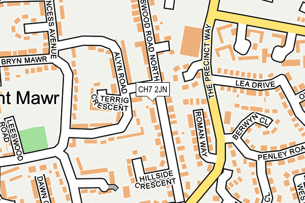 CH7 2JN map - OS OpenMap – Local (Ordnance Survey)