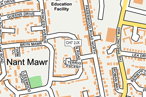 CH7 2JX map - OS OpenMap – Local (Ordnance Survey)