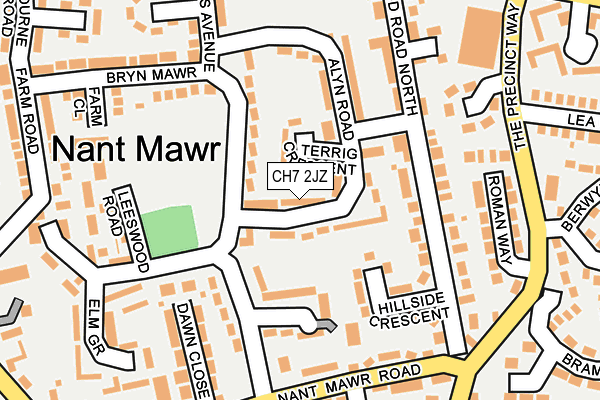 CH7 2JZ map - OS OpenMap – Local (Ordnance Survey)