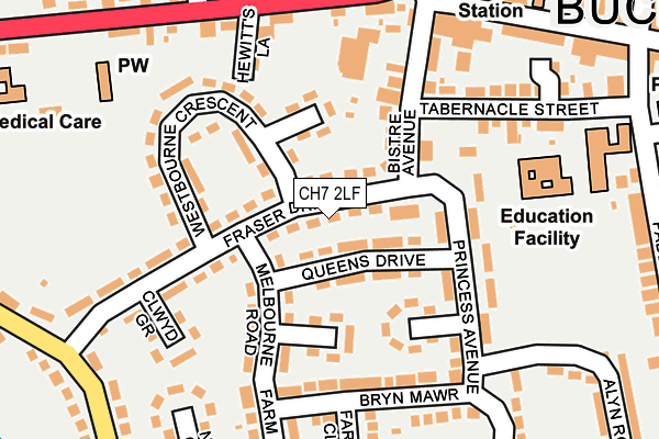 CH7 2LF map - OS OpenMap – Local (Ordnance Survey)