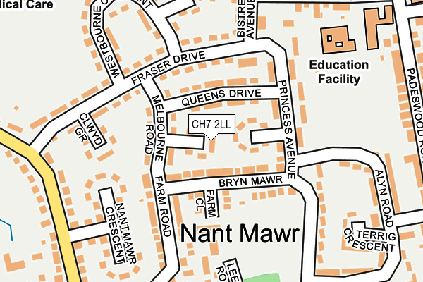 CH7 2LL map - OS OpenMap – Local (Ordnance Survey)