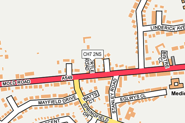 CH7 2NS map - OS OpenMap – Local (Ordnance Survey)
