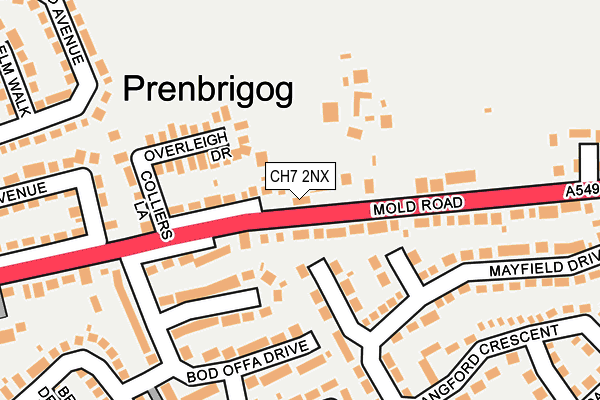 CH7 2NX map - OS OpenMap – Local (Ordnance Survey)