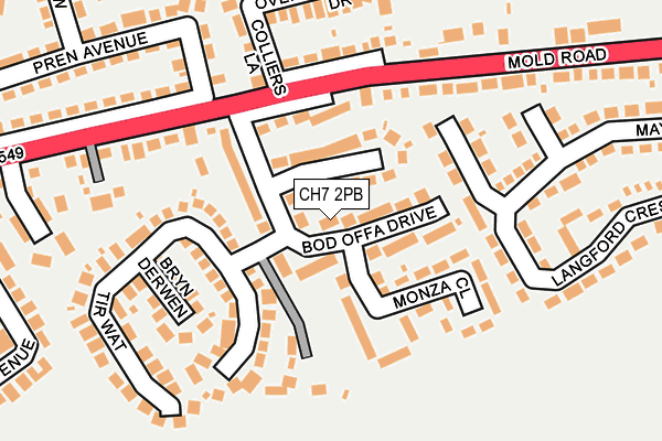 CH7 2PB map - OS OpenMap – Local (Ordnance Survey)