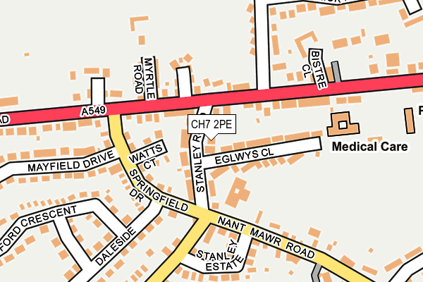 CH7 2PE map - OS OpenMap – Local (Ordnance Survey)