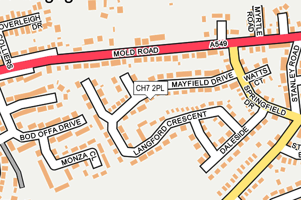 CH7 2PL map - OS OpenMap – Local (Ordnance Survey)