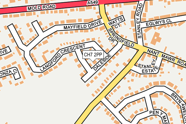 CH7 2PP map - OS OpenMap – Local (Ordnance Survey)