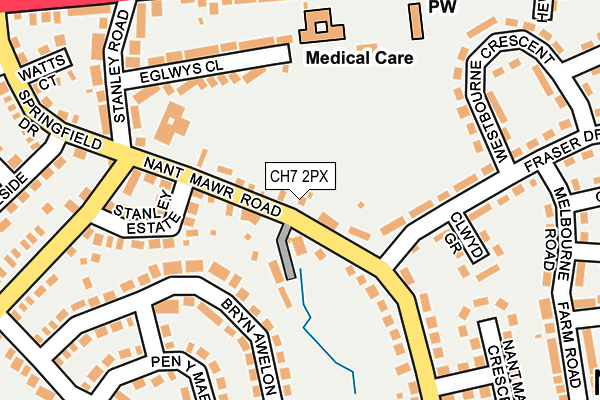 CH7 2PX map - OS OpenMap – Local (Ordnance Survey)
