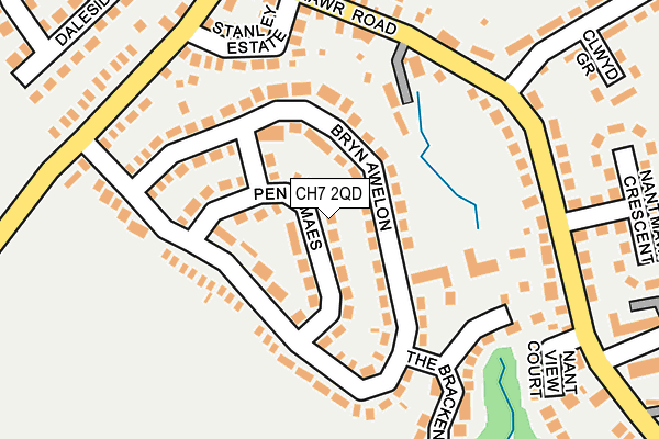 CH7 2QD map - OS OpenMap – Local (Ordnance Survey)