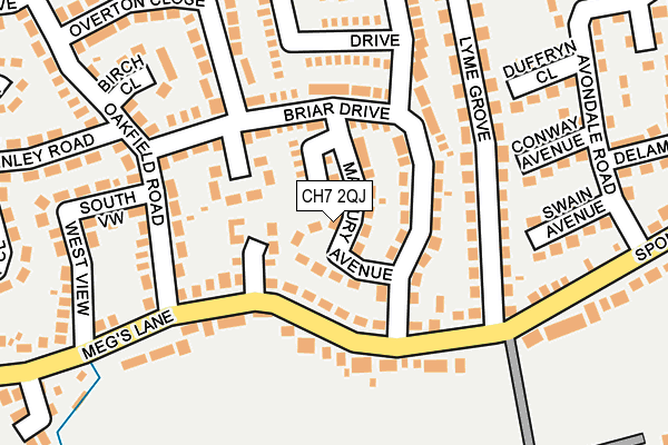 CH7 2QJ map - OS OpenMap – Local (Ordnance Survey)