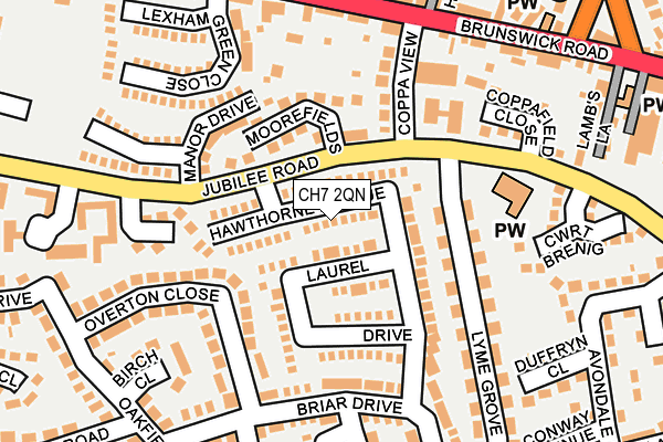 CH7 2QN map - OS OpenMap – Local (Ordnance Survey)