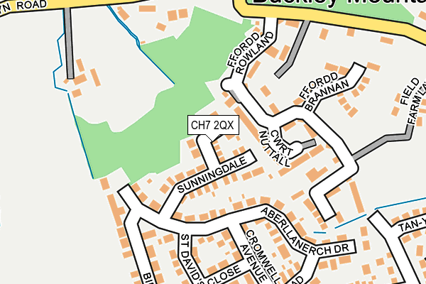 CH7 2QX map - OS OpenMap – Local (Ordnance Survey)