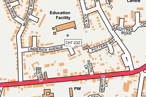 CH7 2QZ map - OS OpenMap – Local (Ordnance Survey)