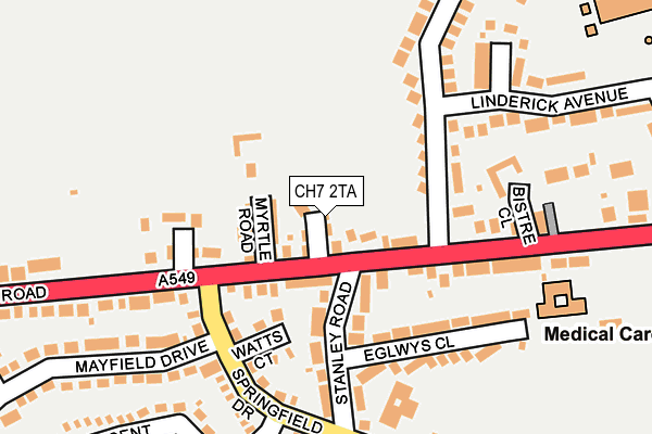 CH7 2TA map - OS OpenMap – Local (Ordnance Survey)