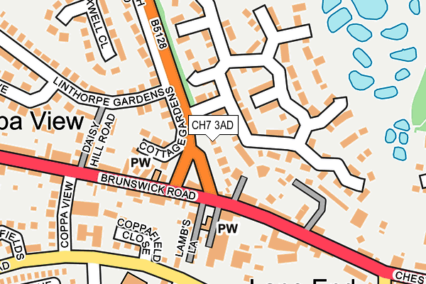 CH7 3AD map - OS OpenMap – Local (Ordnance Survey)