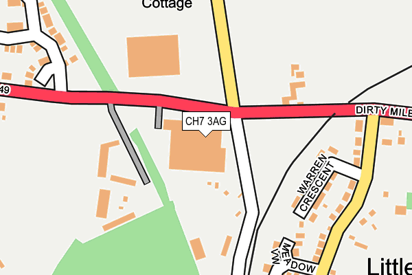 CH7 3AG map - OS OpenMap – Local (Ordnance Survey)