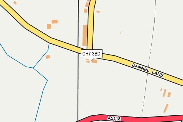 CH7 3BD map - OS OpenMap – Local (Ordnance Survey)