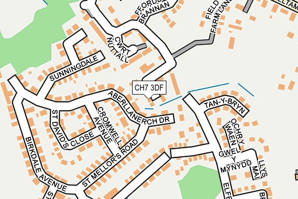 CH7 3DF map - OS OpenMap – Local (Ordnance Survey)
