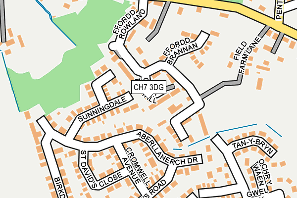 CH7 3DG map - OS OpenMap – Local (Ordnance Survey)
