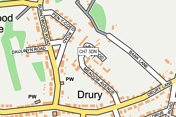 CH7 3DN map - OS OpenMap – Local (Ordnance Survey)