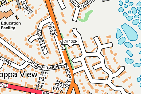 CH7 3DP map - OS OpenMap – Local (Ordnance Survey)