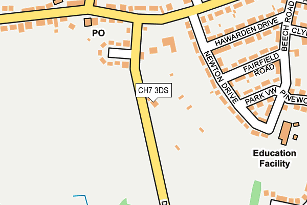 CH7 3DS map - OS OpenMap – Local (Ordnance Survey)