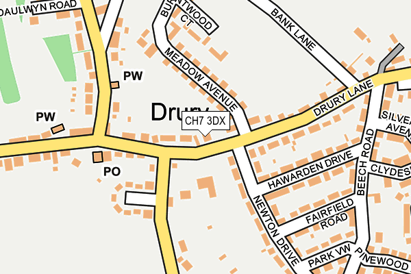 CH7 3DX map - OS OpenMap – Local (Ordnance Survey)