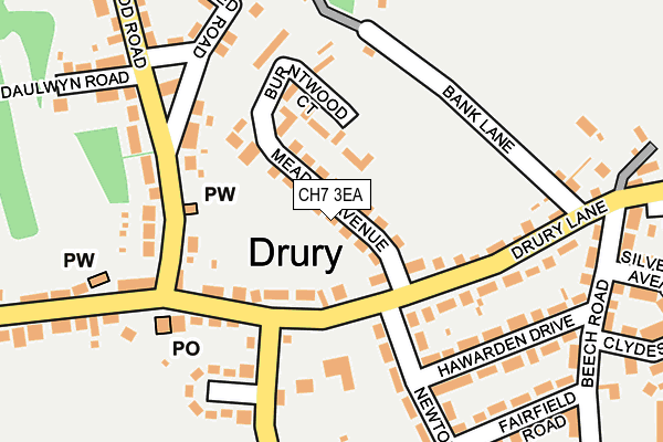 CH7 3EA map - OS OpenMap – Local (Ordnance Survey)