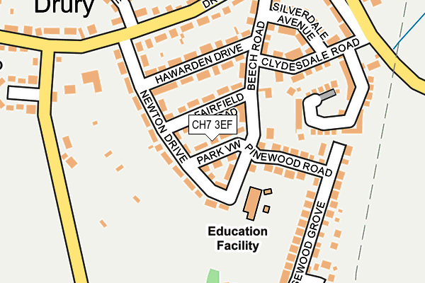 CH7 3EF map - OS OpenMap – Local (Ordnance Survey)