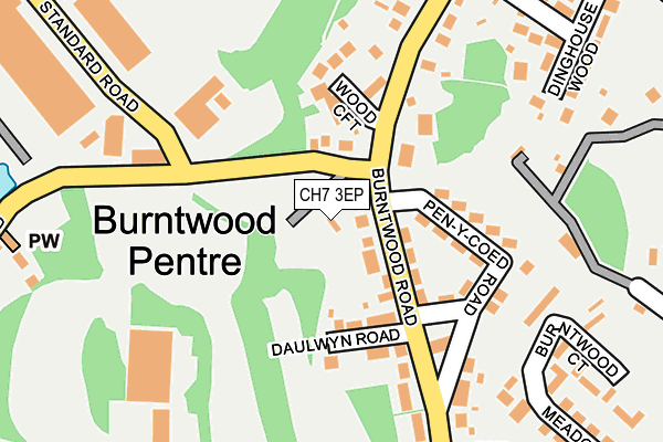 CH7 3EP map - OS OpenMap – Local (Ordnance Survey)