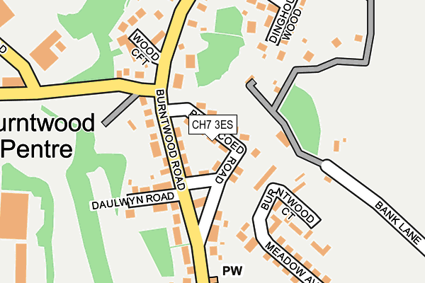 CH7 3ES map - OS OpenMap – Local (Ordnance Survey)