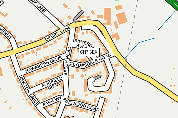 CH7 3EX map - OS OpenMap – Local (Ordnance Survey)