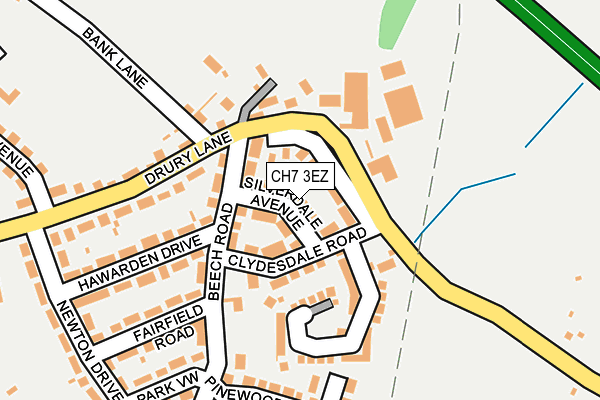 CH7 3EZ map - OS OpenMap – Local (Ordnance Survey)