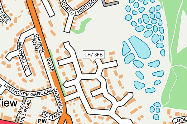 CH7 3FB map - OS OpenMap – Local (Ordnance Survey)